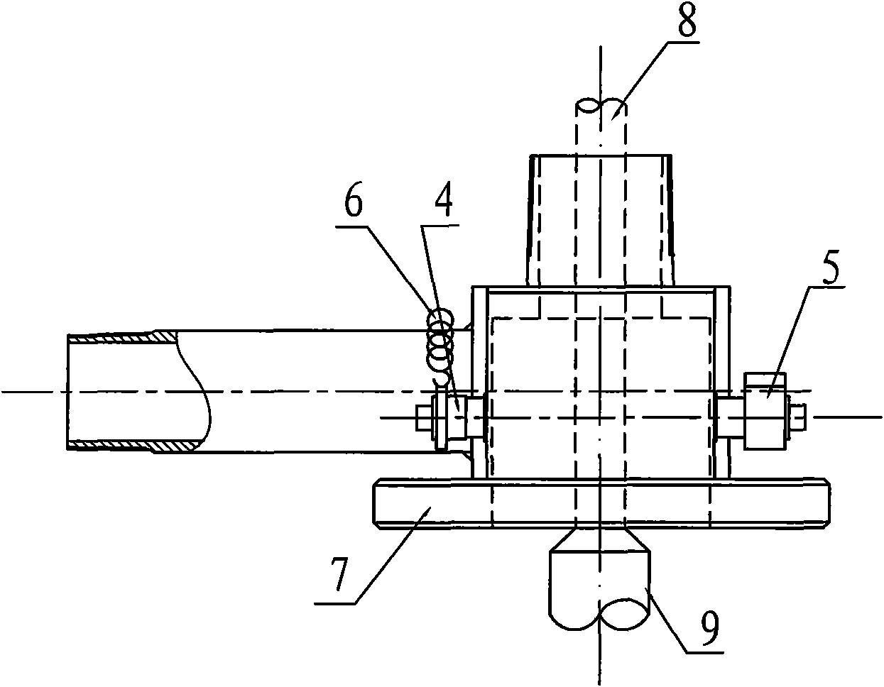 Paraffin scraping and collar detecting device of oil pumping rod