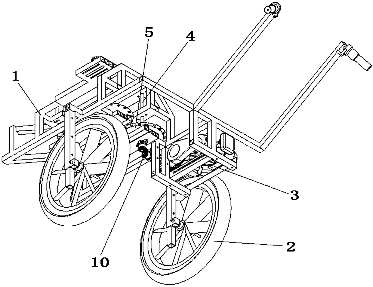 Walking type pineapple harvester