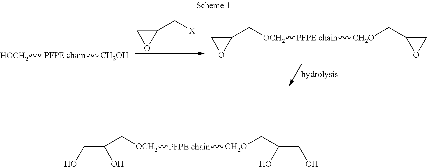 Process for the purification of polyol PFPE derivative