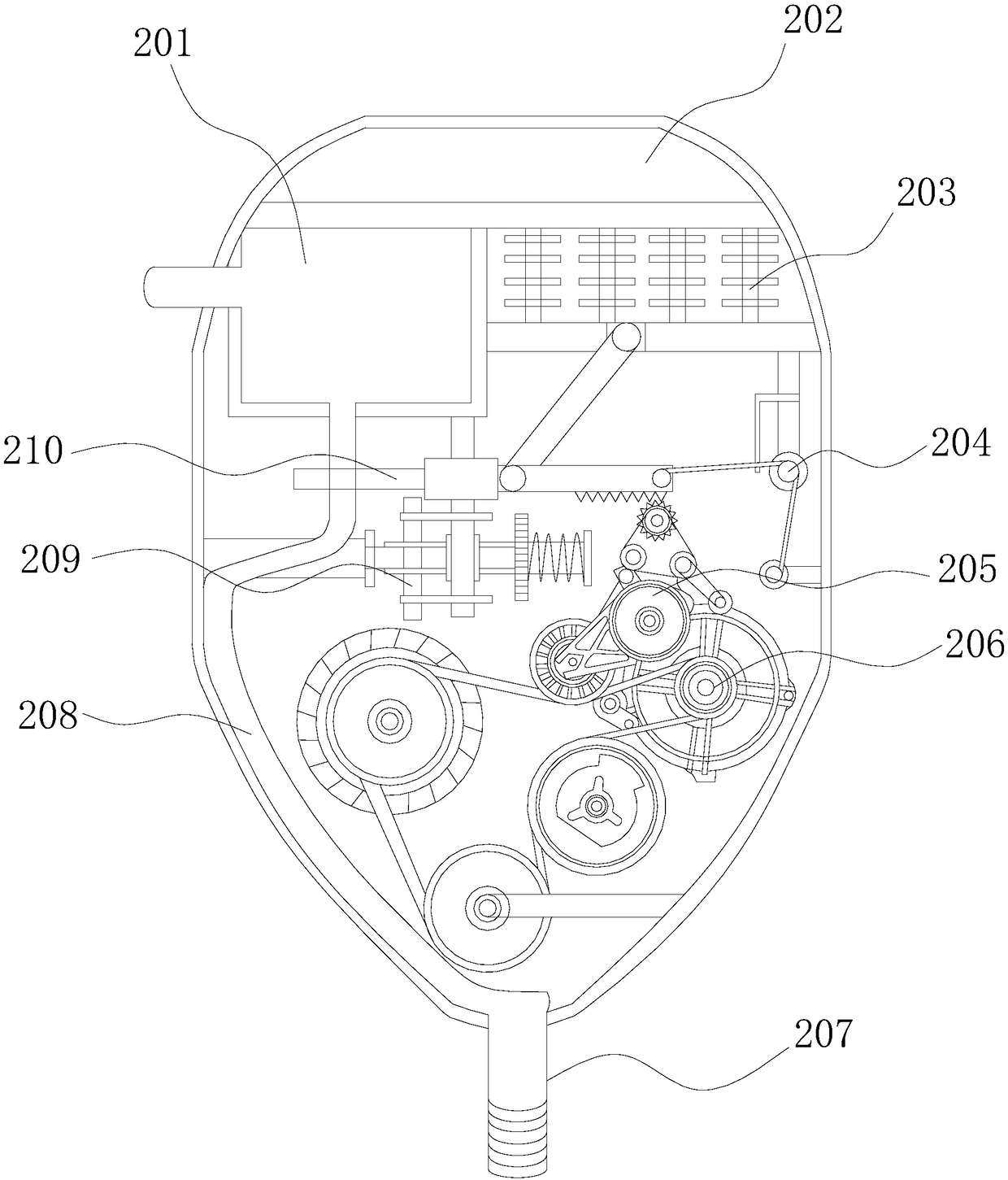 Dual-power vegetable processing grinding machine