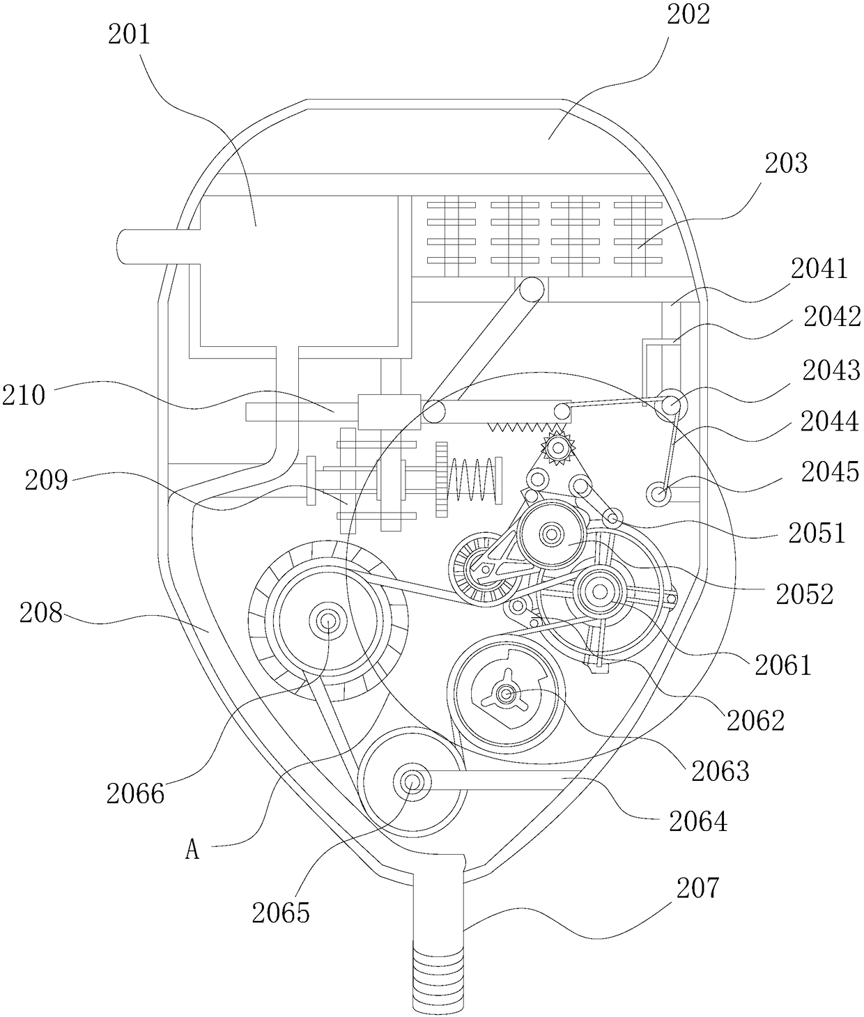 Dual-power vegetable processing grinding machine