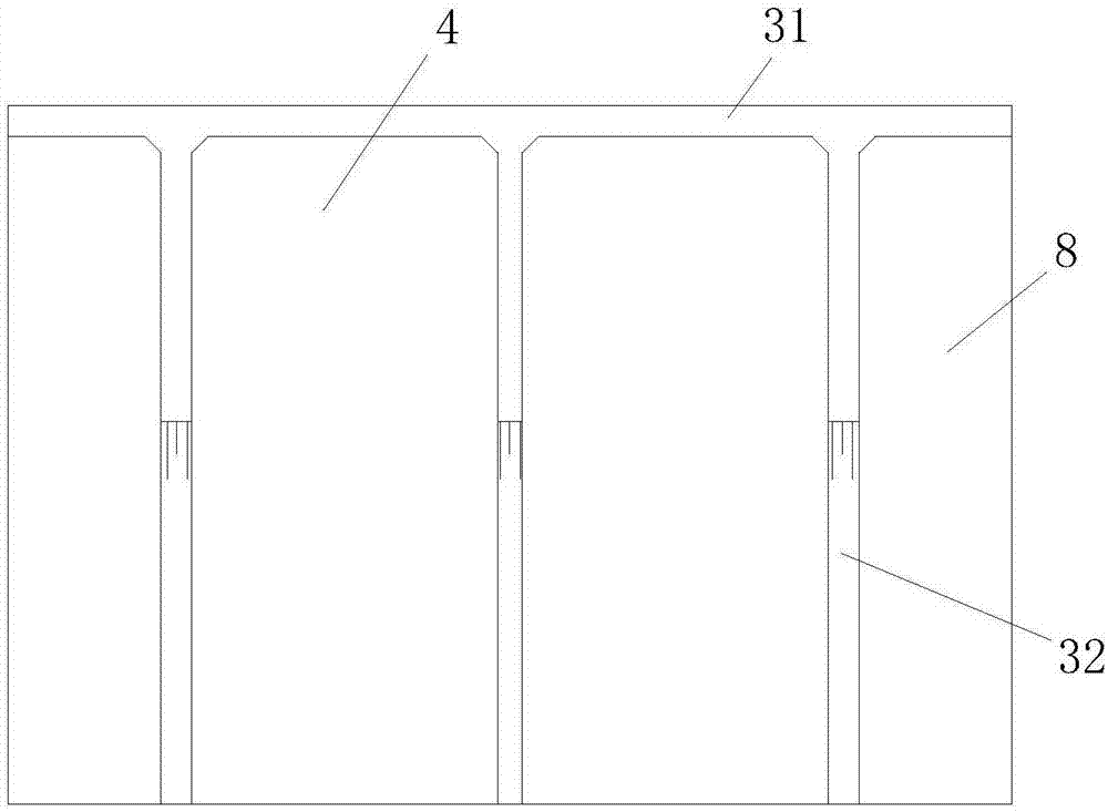 Gravity type wharf structure combining buttress and caisson