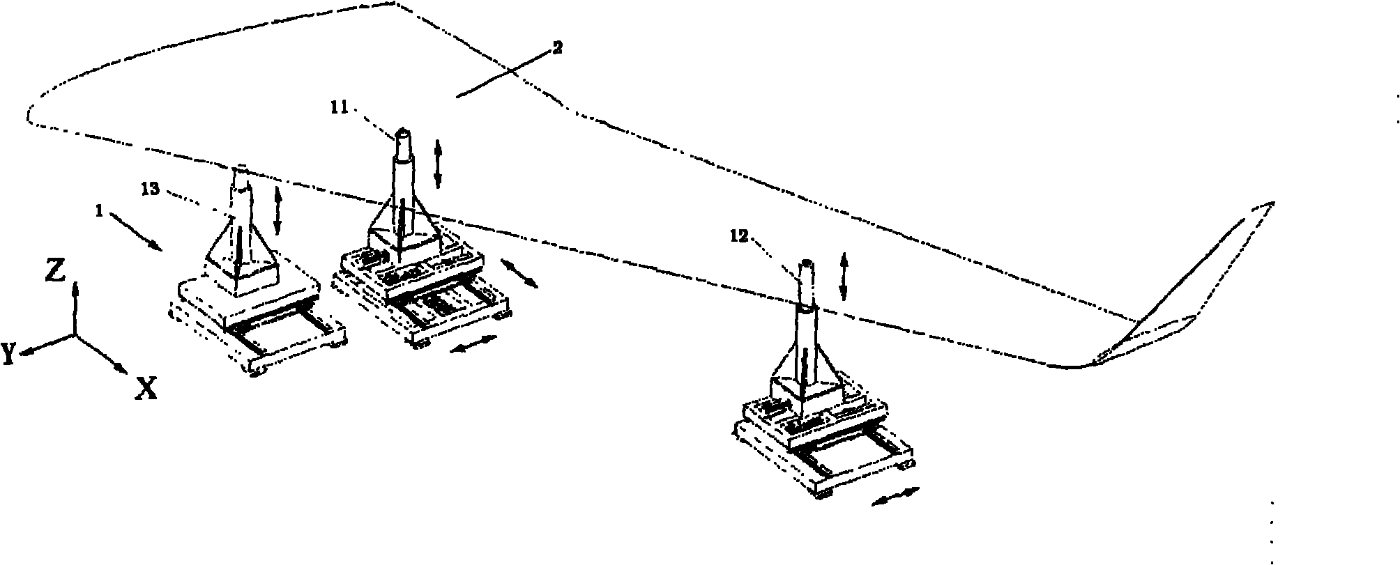 Positioning device for butting wing body