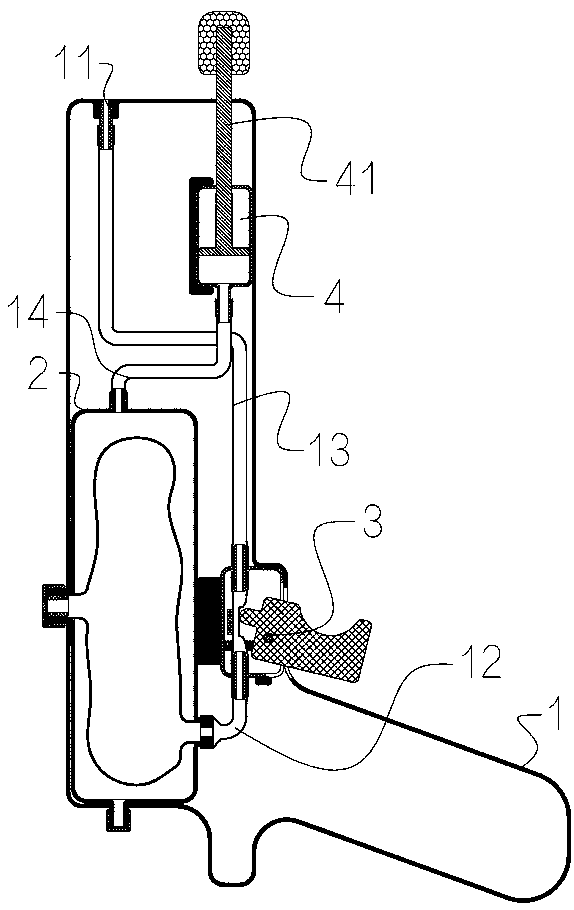 Water gun fixedly provided with water storage tank