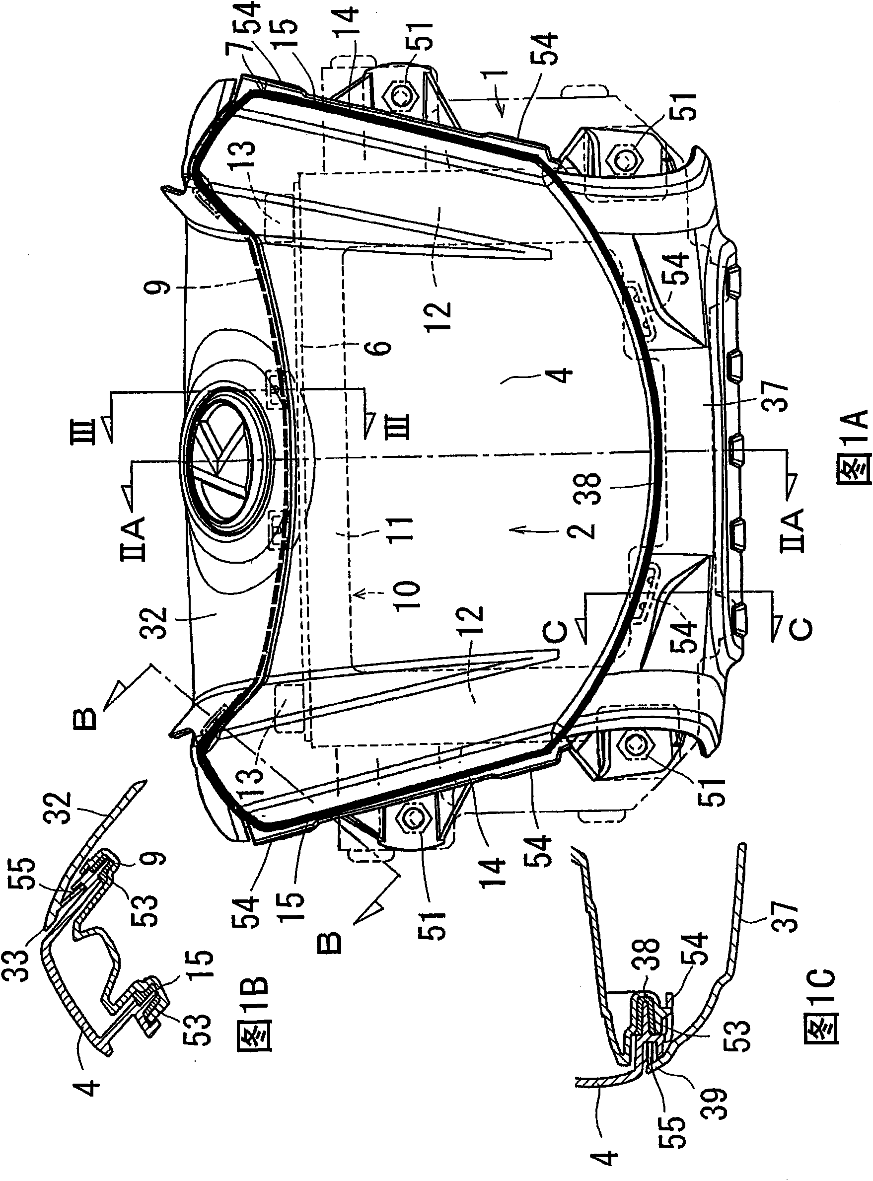 Structure for supporting head light and fuel tank