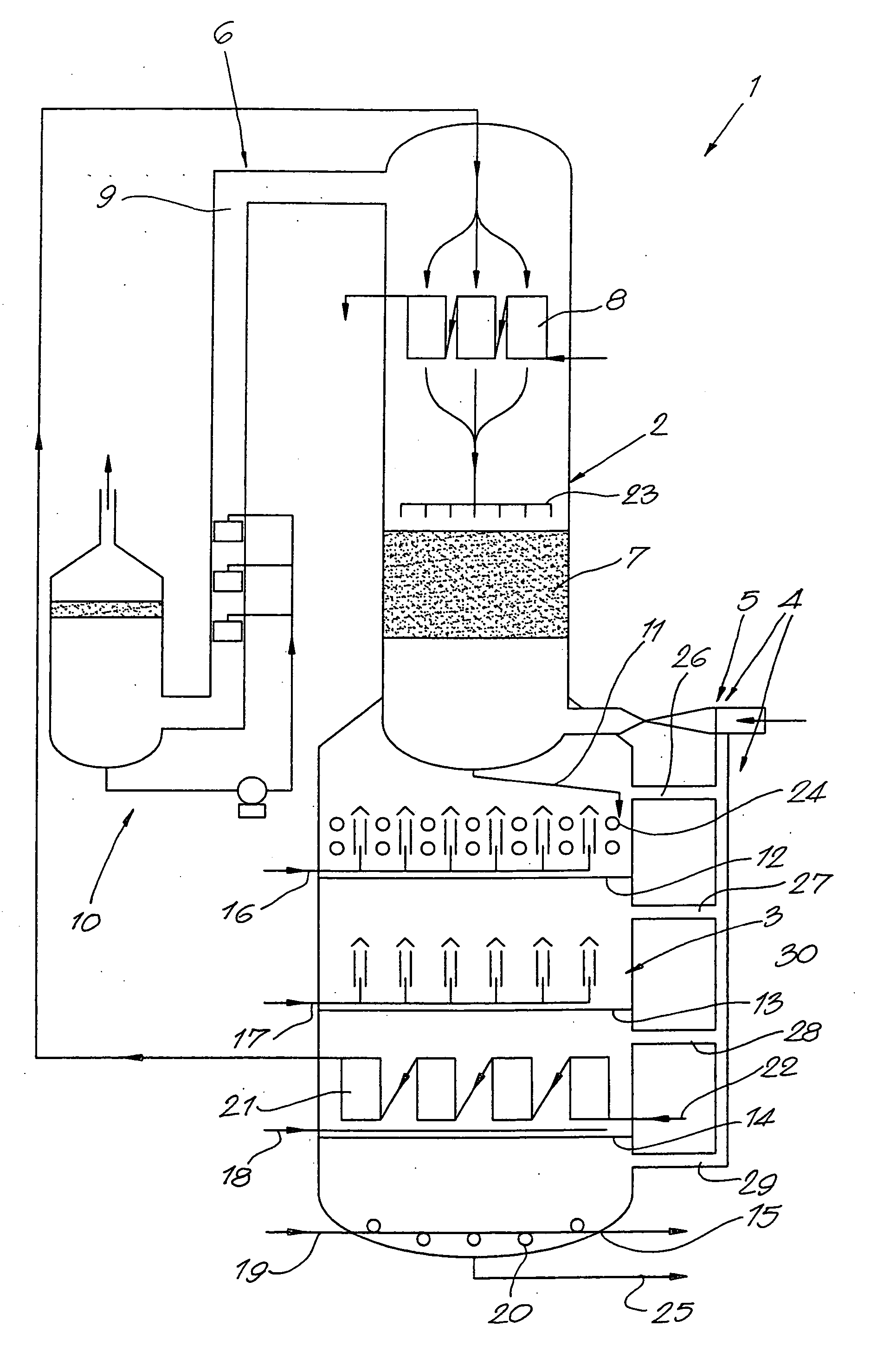 Method and apparatus for vacuum stripping of oils and fats