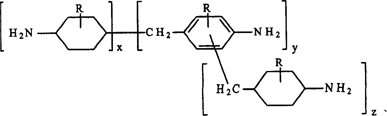 Hydrogenation of methane diphenylamine homolog and epoxy resin cured therefrom