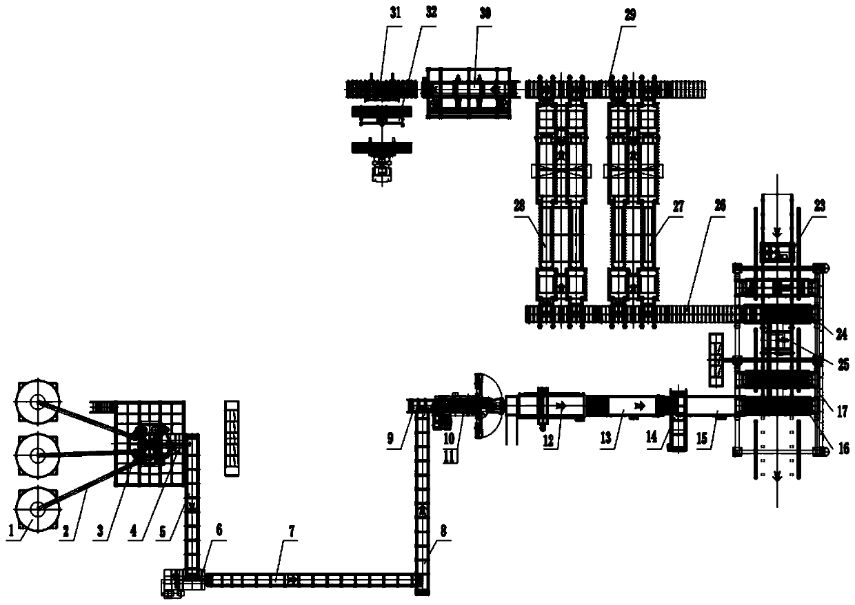 Vacuum extrusion molding cement fiber wallboard production line and vacuum extrusion molding cement fiber wallboard processing technology