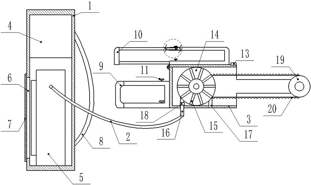 Lightened garden pneumatic saw