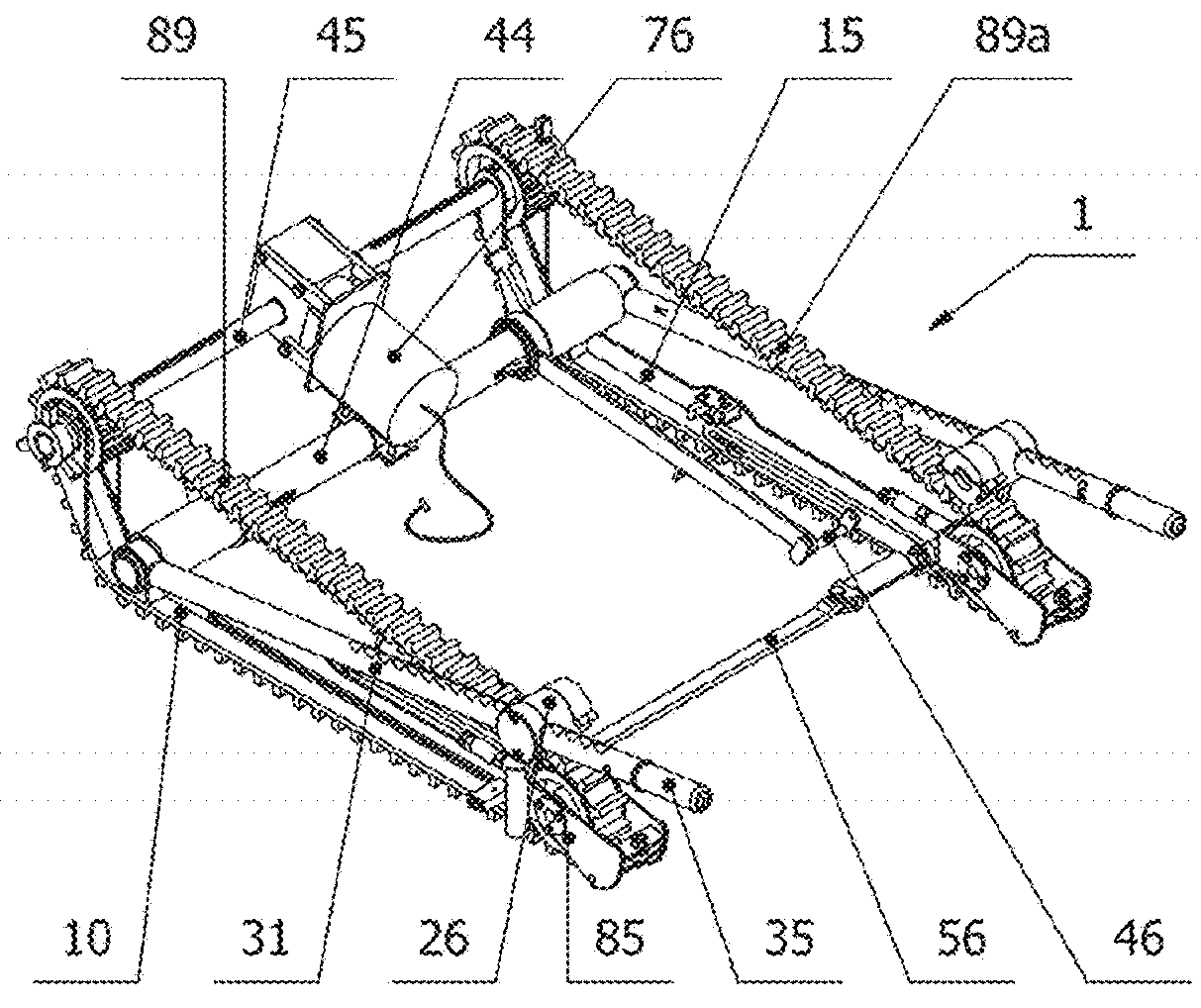 A stair-climbing device for a wheelchair, a wheelchair suitable for installing such a stair-climbing device and a wheelchair equipped with such a stair-climbing device