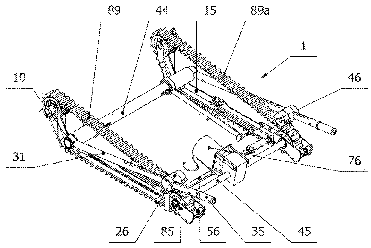 A stair-climbing device for a wheelchair, a wheelchair suitable for installing such a stair-climbing device and a wheelchair equipped with such a stair-climbing device