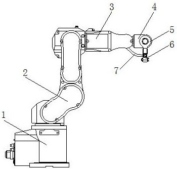 A multi-nozzle glaze spraying robot