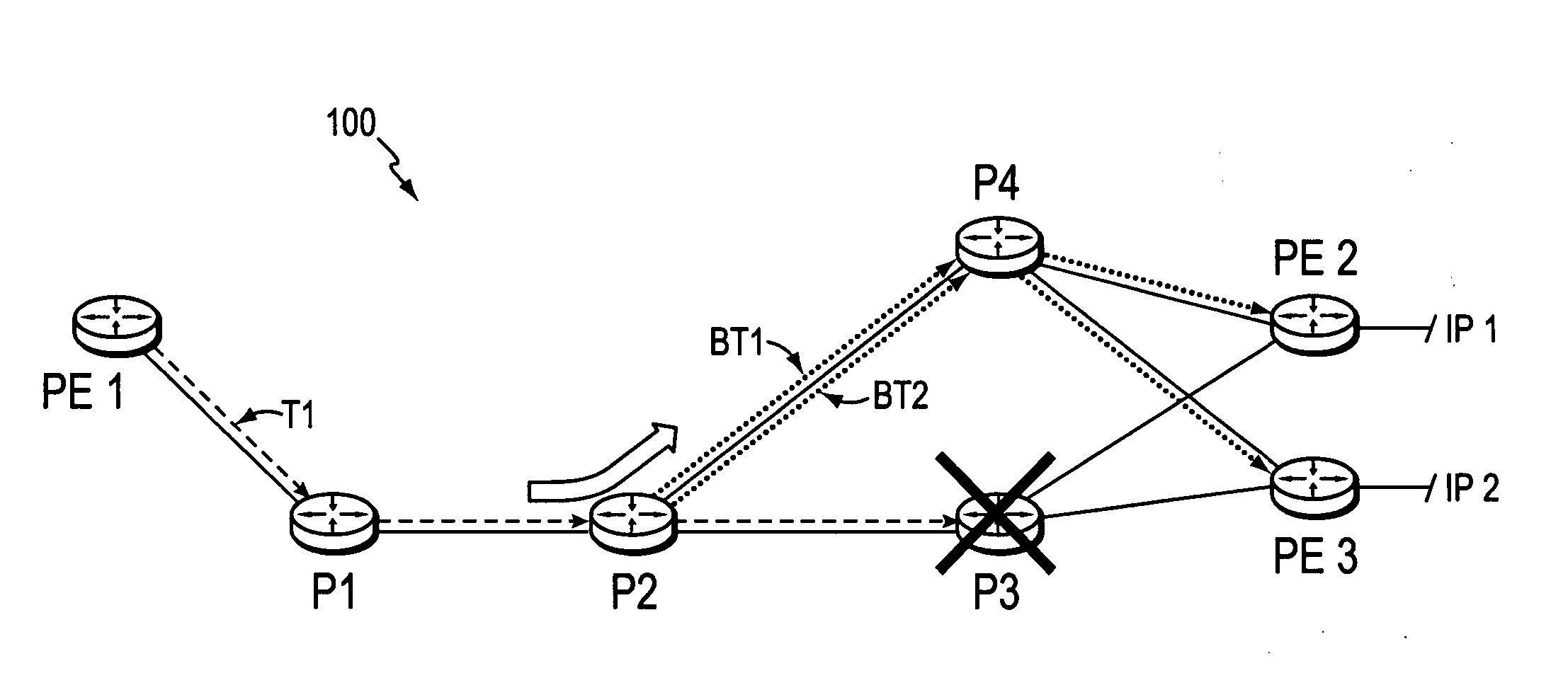 System and method for protecting against failure of a TE-LSP tail-end node
