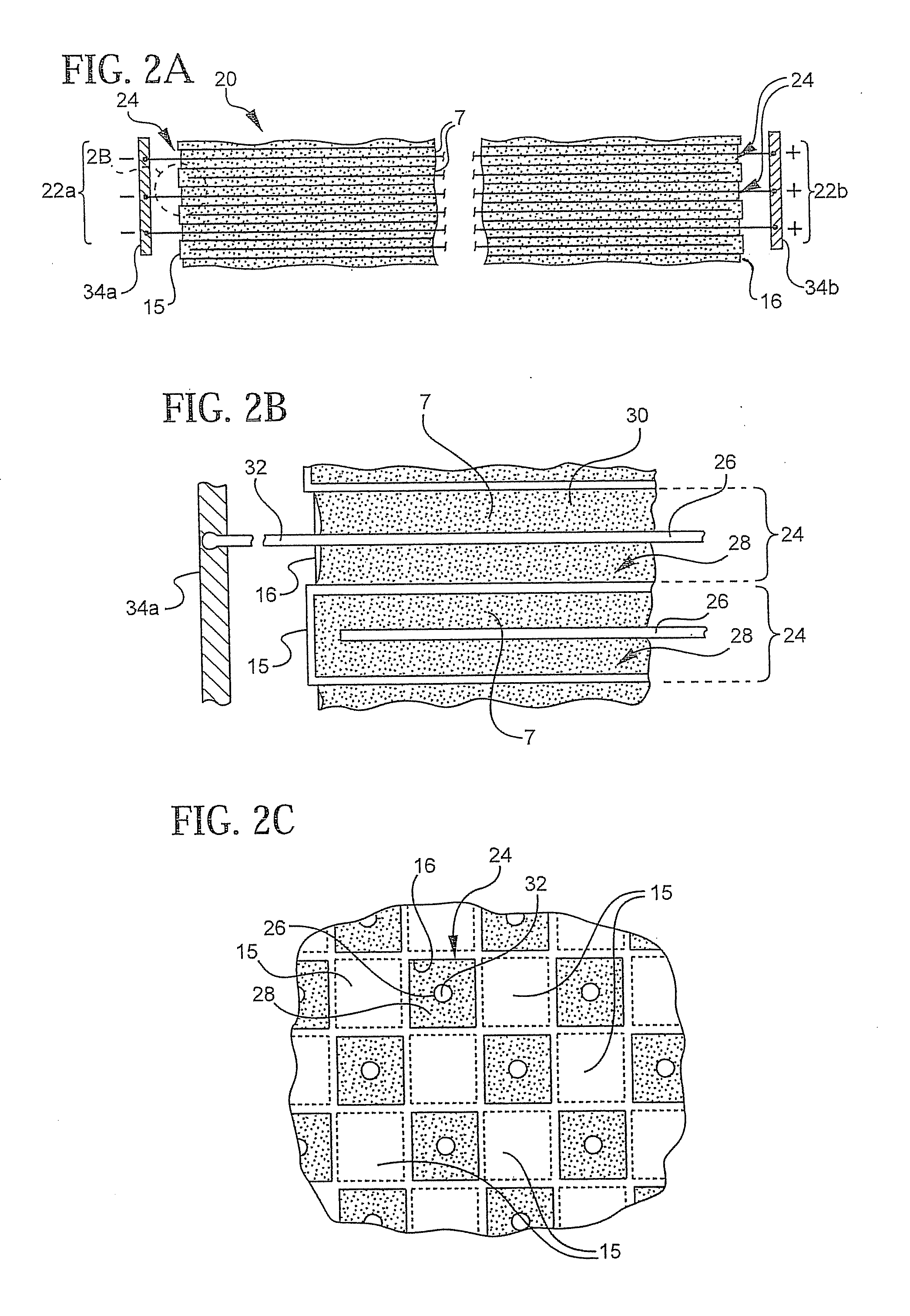 Co-extrusion method of fabricating electrode structures in honeycomb substrates and ultracapacitor formed thereby