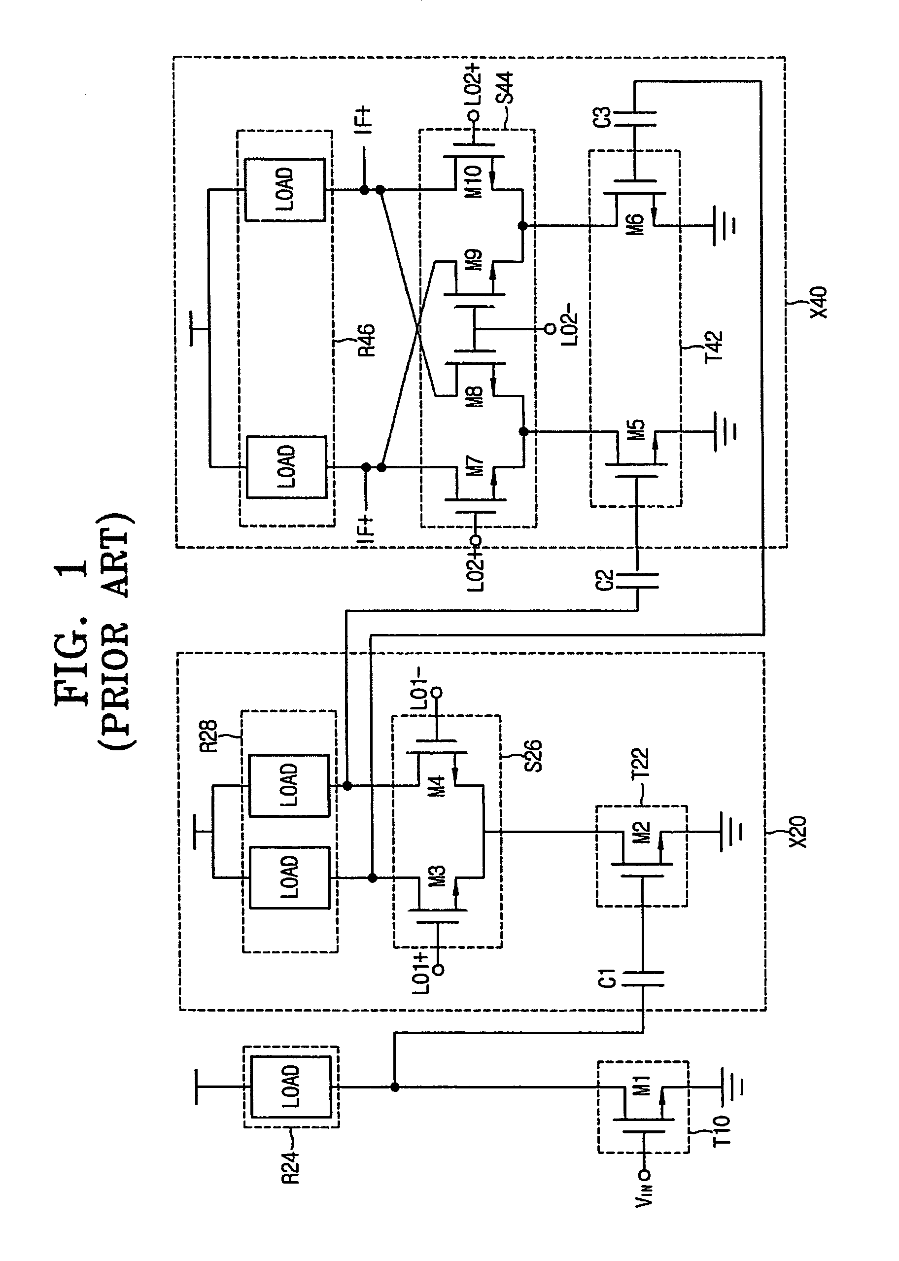 Linear mixer with current amplifier