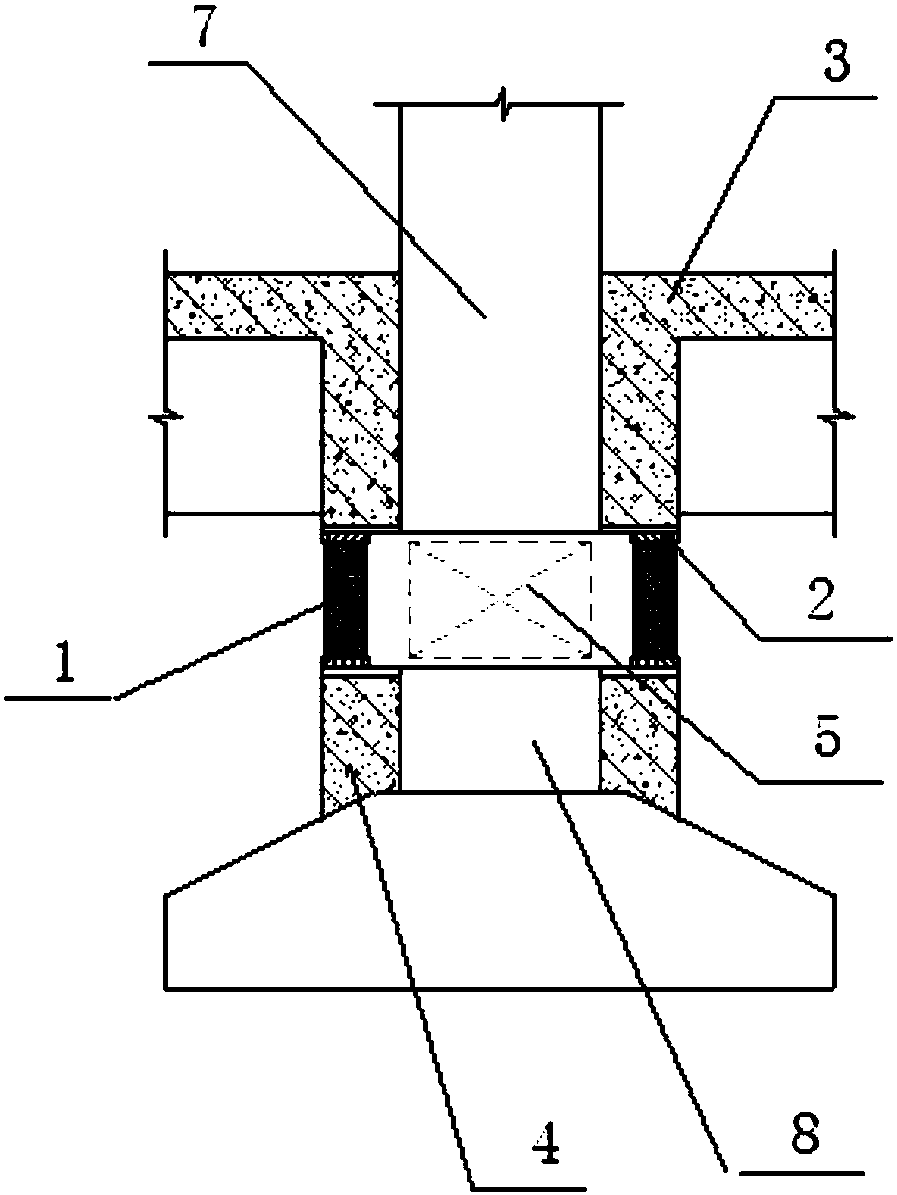 Underpinning structure and underpinning construction method for shock isolation and reinforcing of existing building