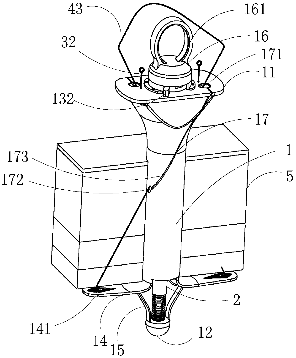 Suture type minimally invasive fascia stitching instrument having double anti-slip mechanism