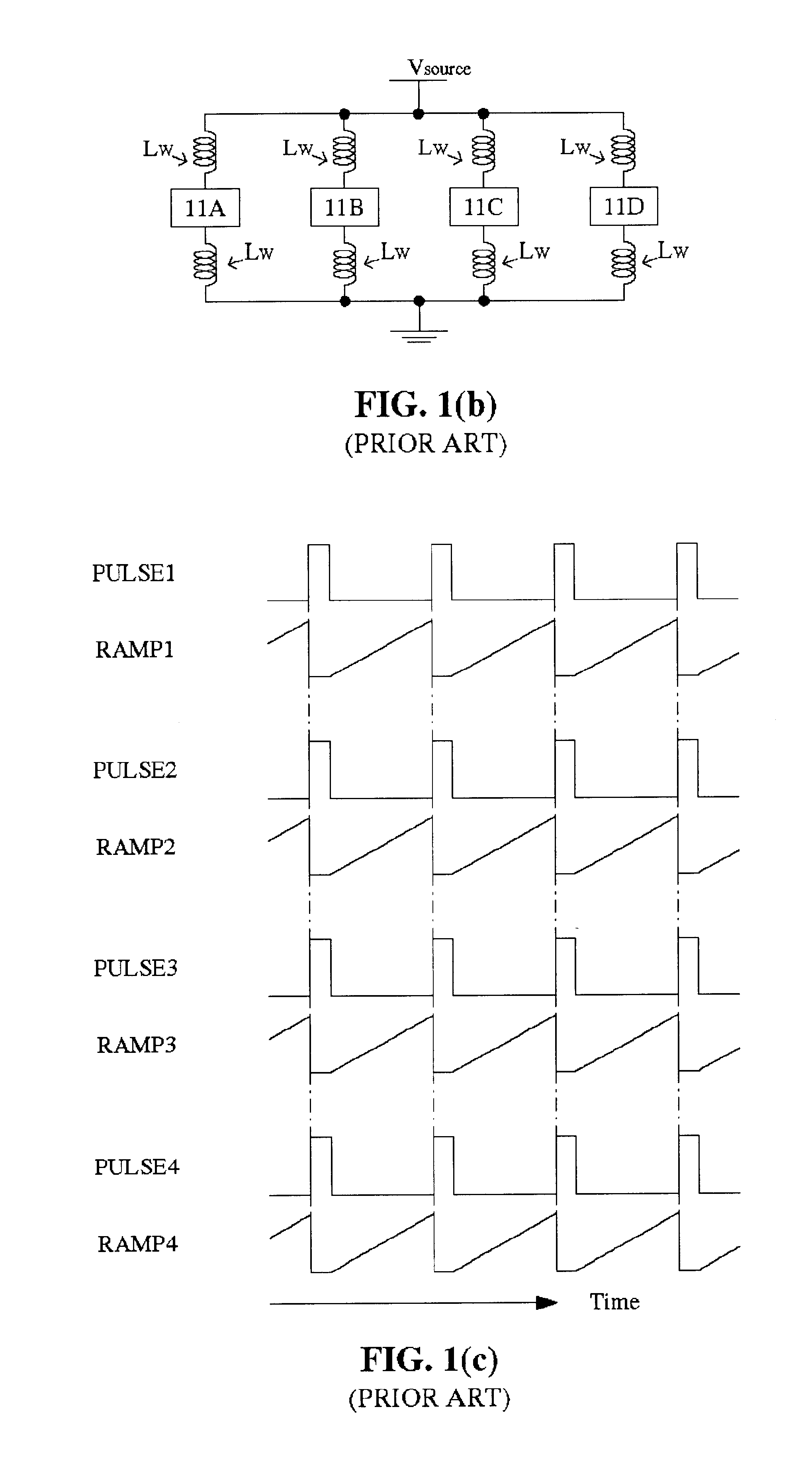 Method of improving transient noise of a switching DC-to-DC converter with multiple output voltages
