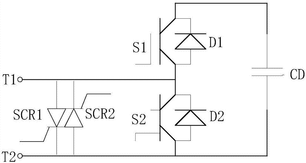 Modular multilevel converter capable of cutting off direct current short-circuit fault current