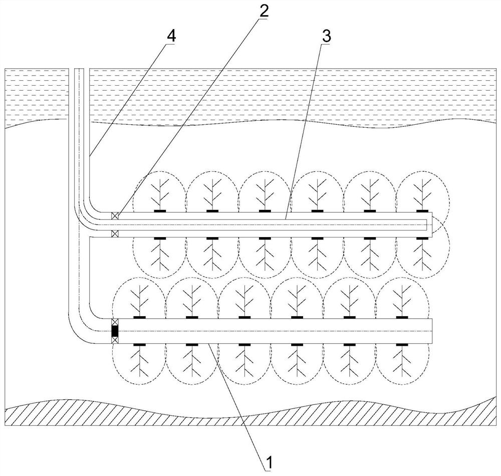 A multi-branch hydrate displacement mining method