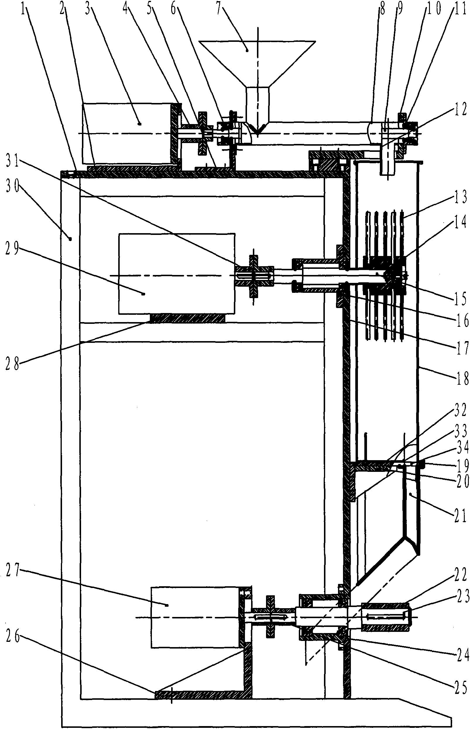 Material distributing machine