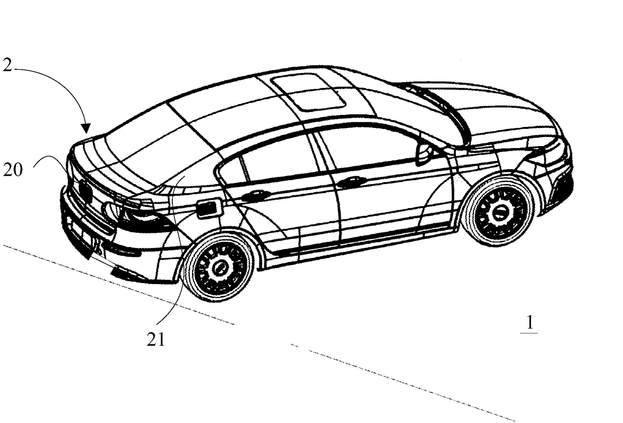 Self-opening manual tailgate assembly and vehicle comprising same