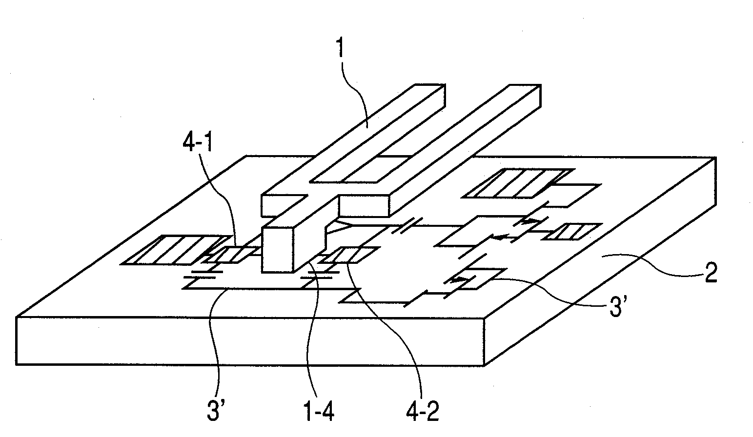 Thin film tuning-fork type inflection resonator and electric signal processing element
