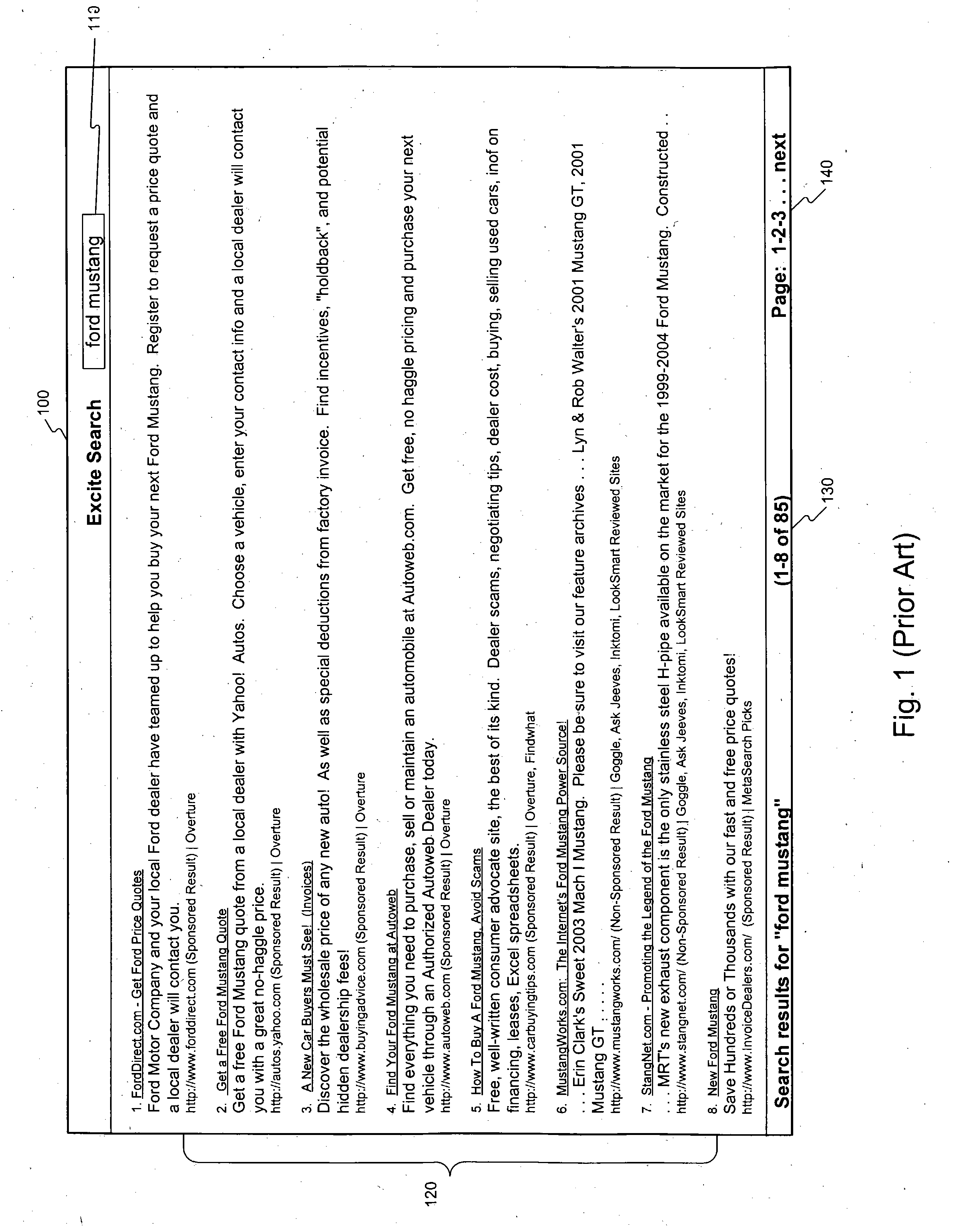 User-friendly search results display system, method, and computer program product