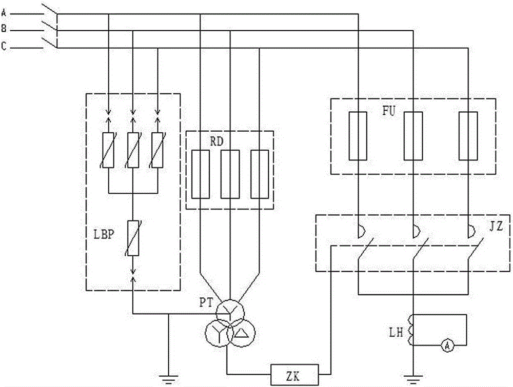 Arc and resonance elimination and overvoltage protection device of microcomputer