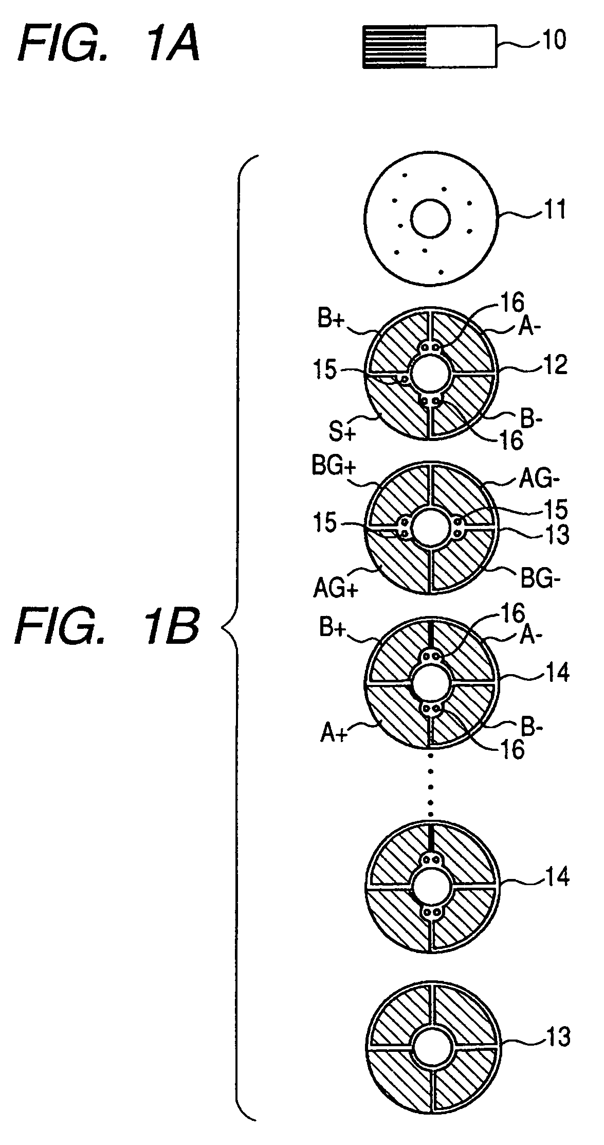 Stacked type piezoelectric element and vibration wave motor