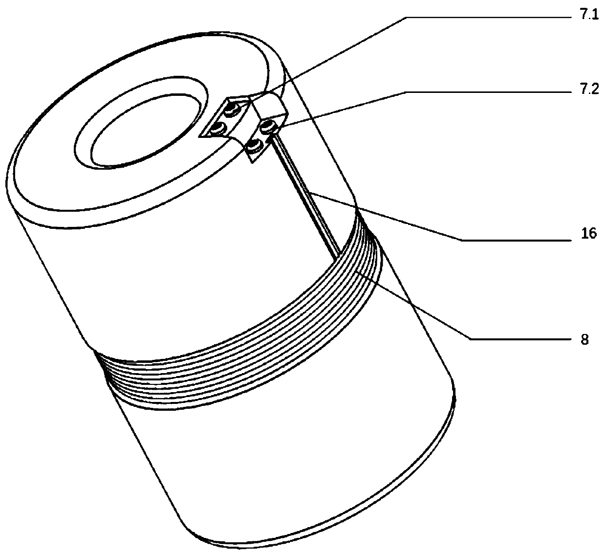External penetrating rotating magnetic field detecting method for sucker rods