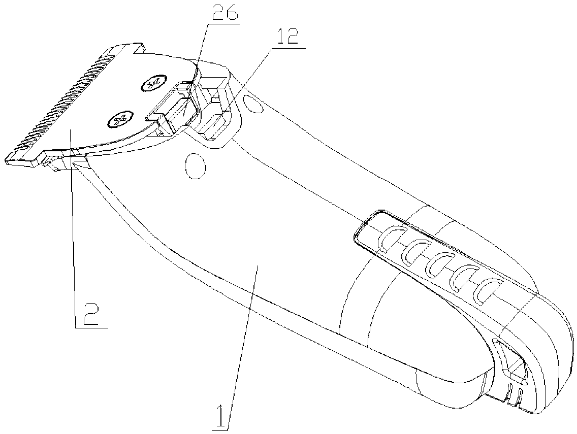 Clipper with locking device and detachable clipper head