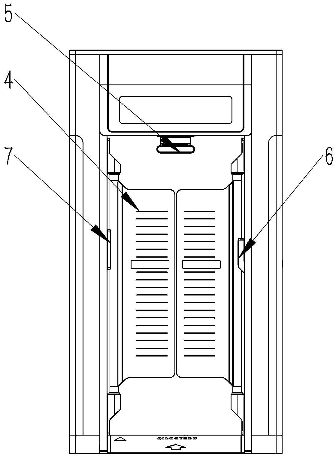 Covert channel type terahertz security check system