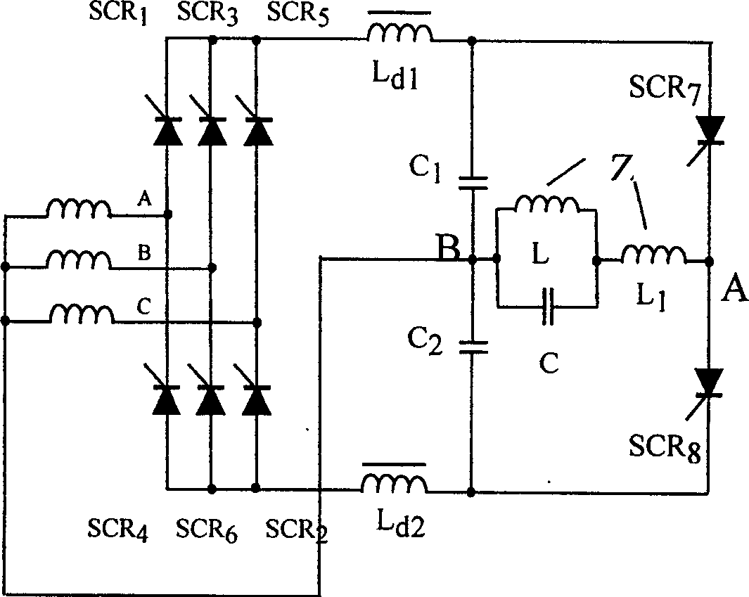 Great power IF power source with double parallel resonant inversion circuit