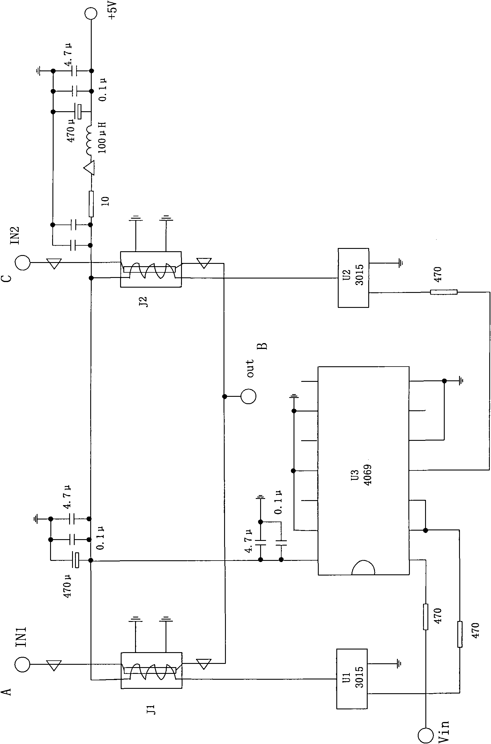 Three-terminal modulator for lower-frequency modulating type radiometer receiver