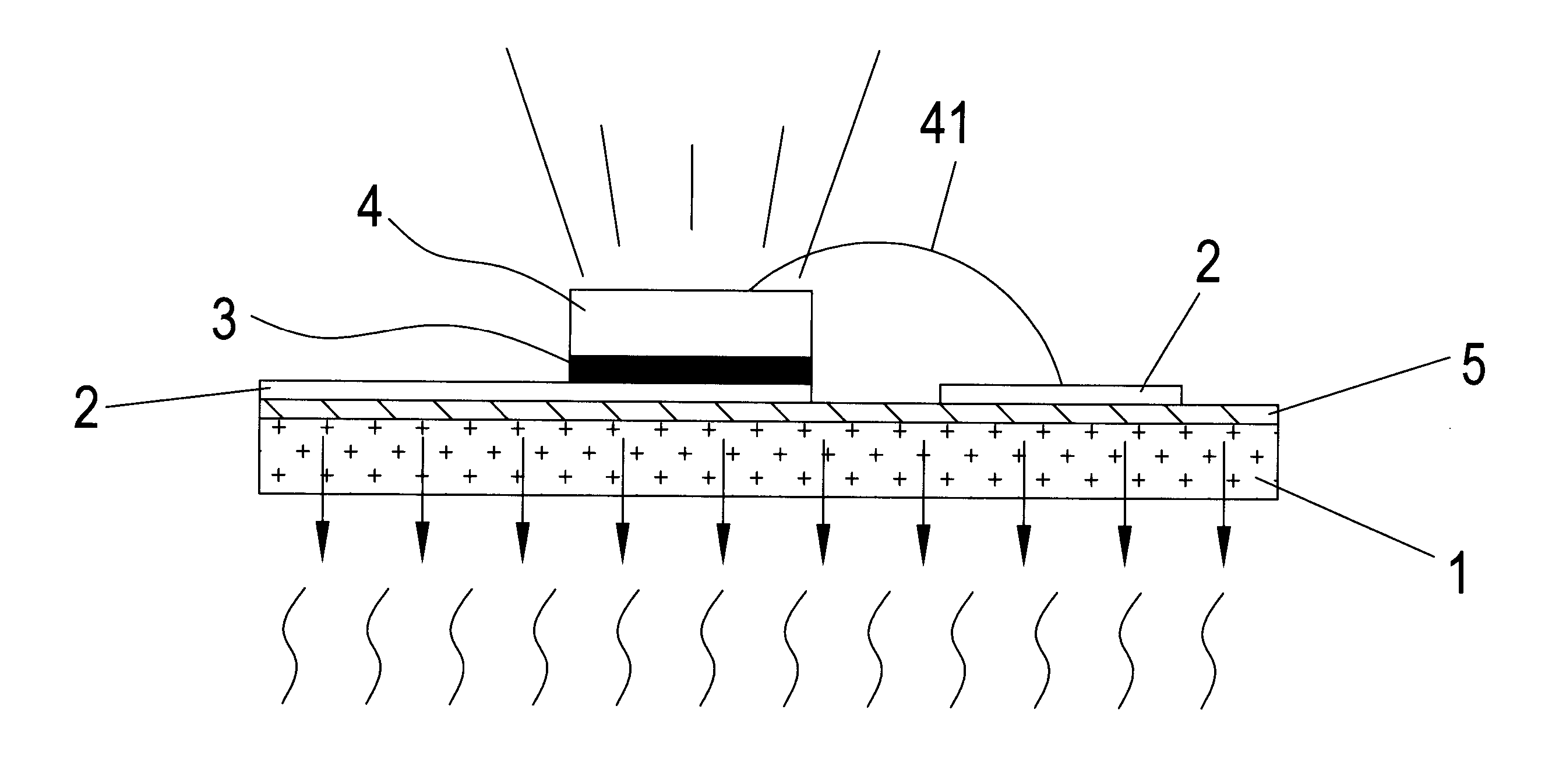 Polycrystalline metal-based LED heat dissipating structure and method for manufacturing the same