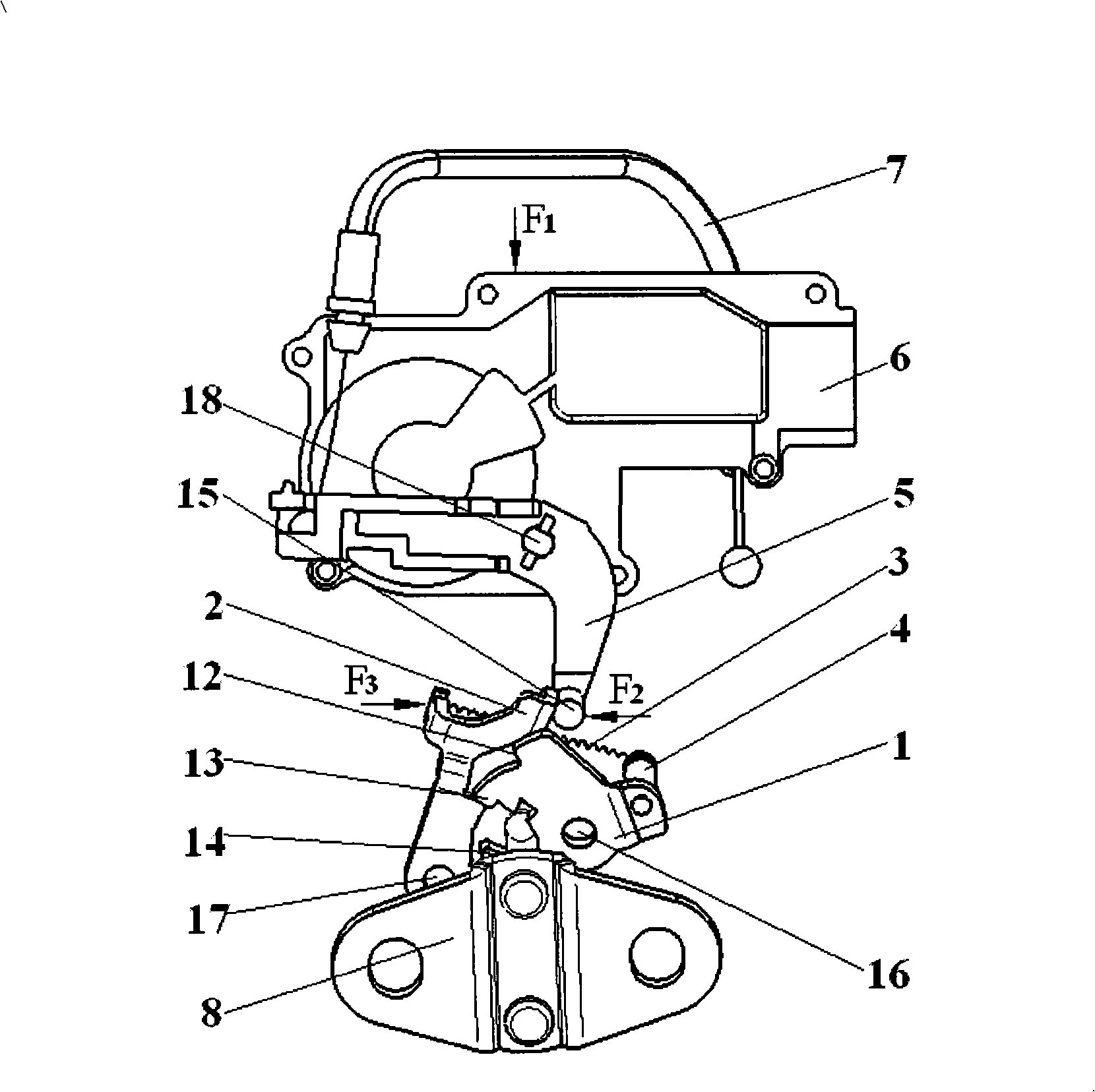 Car door lock and its locking and opening method