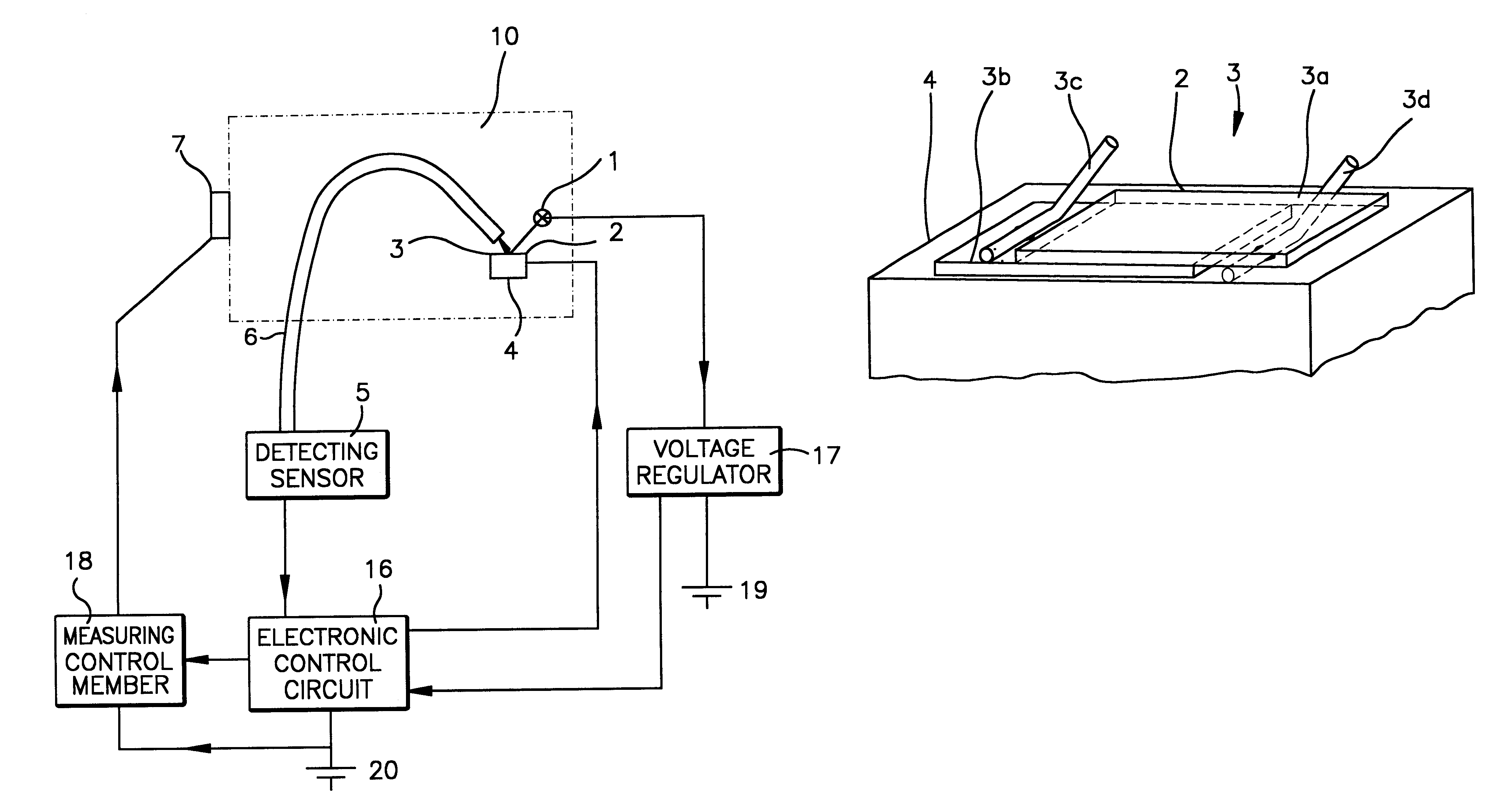Apparatus for determining the dew-point and/or the content of vapor in the air