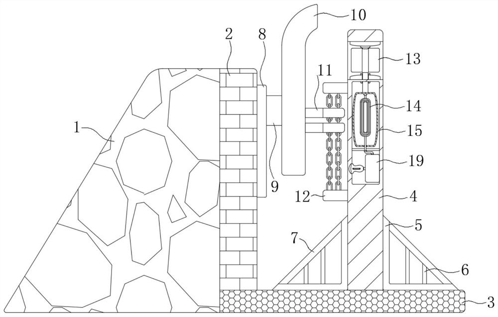 Vertical water-stop structure and construction method thereof for water conservancy projects