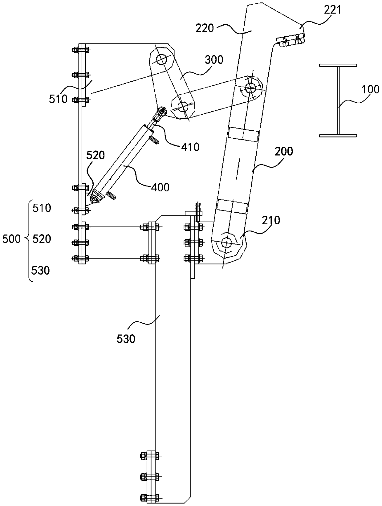 Locking device and locking method for loading platform of three-dimensional garage