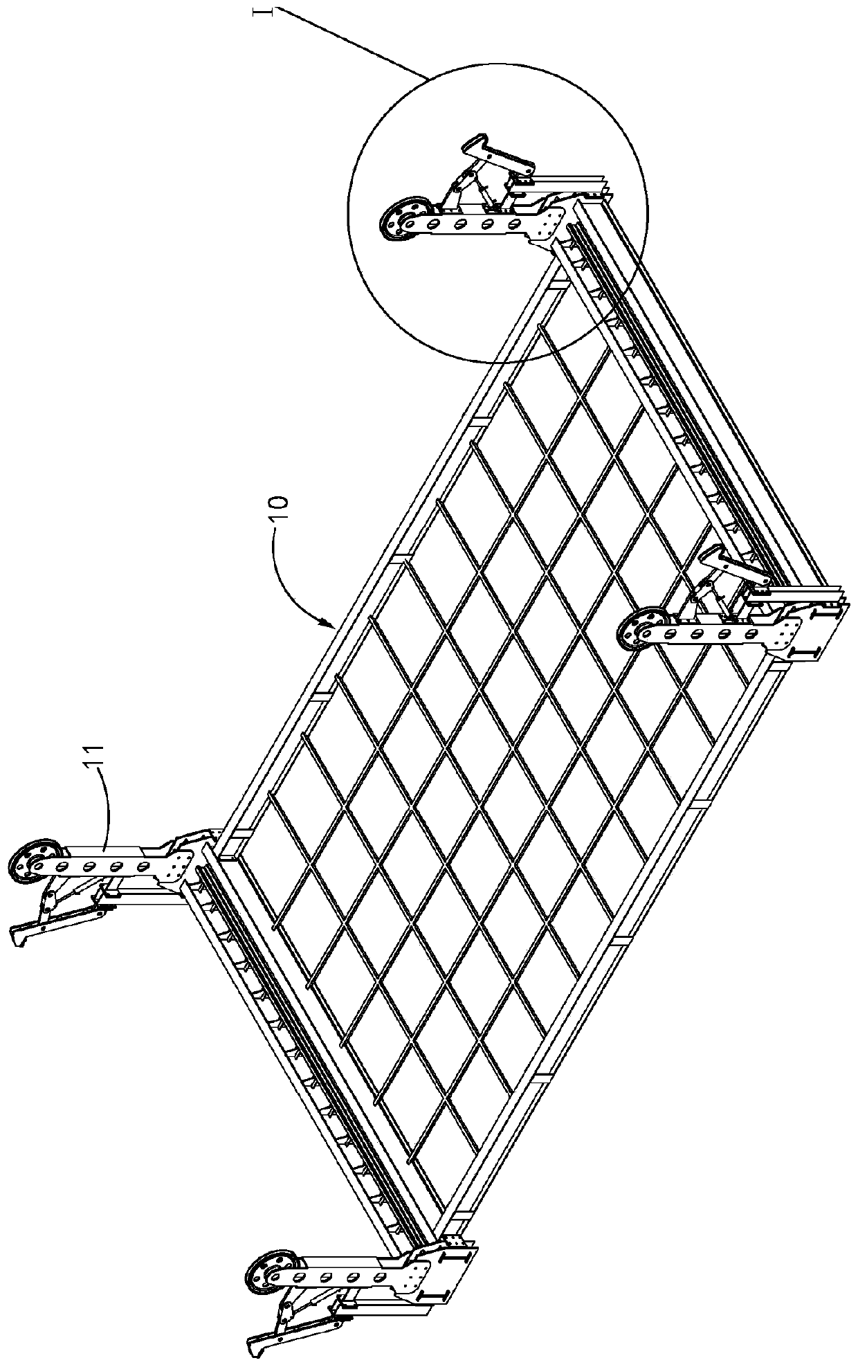 Locking device and locking method for loading platform of three-dimensional garage