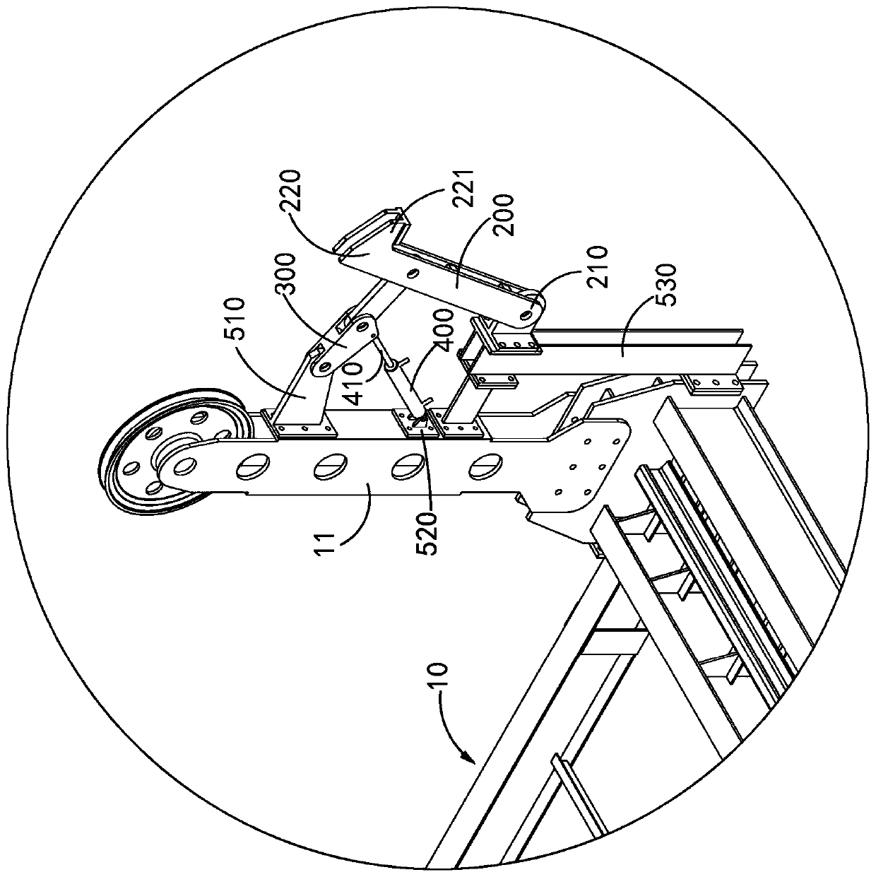 Locking device and locking method for loading platform of three-dimensional garage