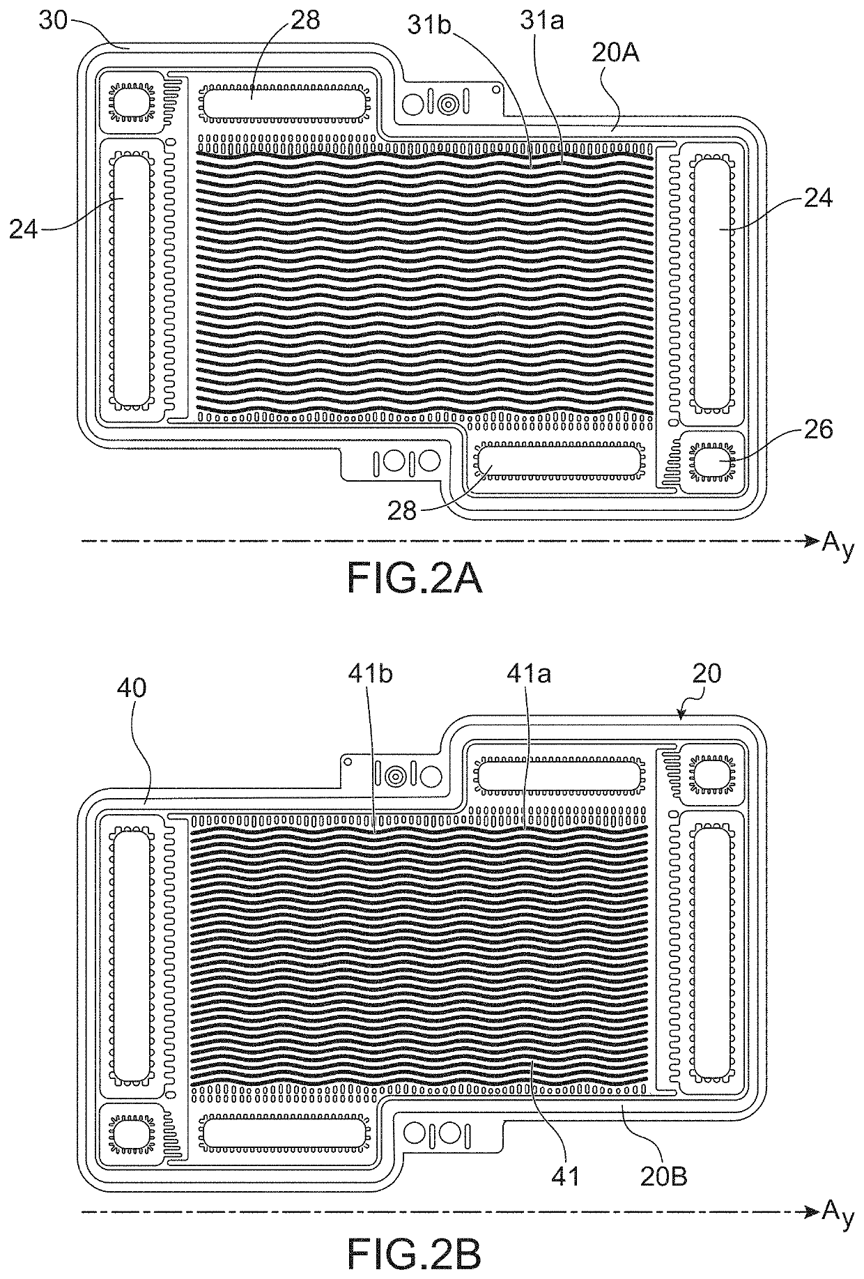 Bipolar plate with undulating channels