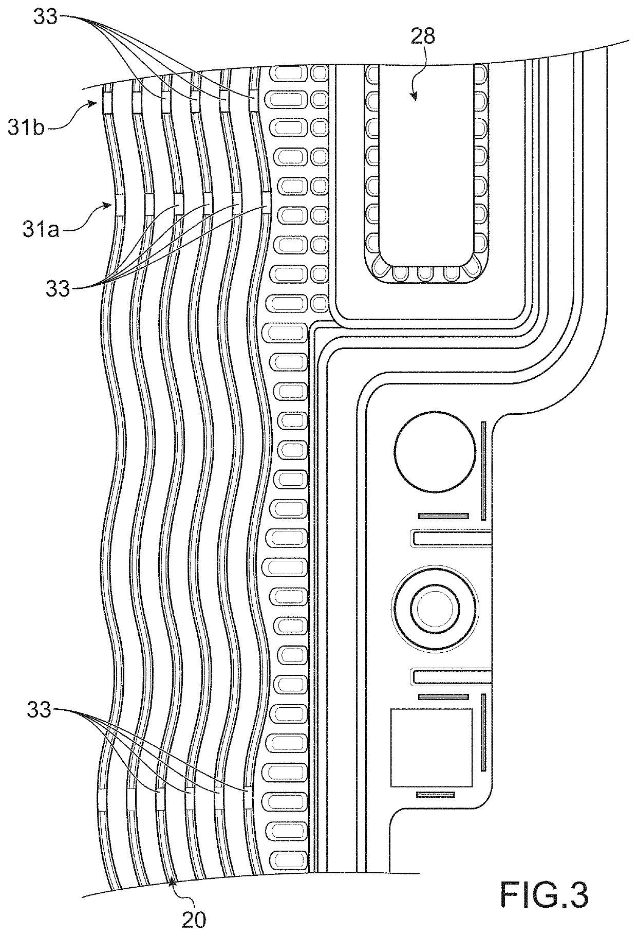 Bipolar plate with undulating channels