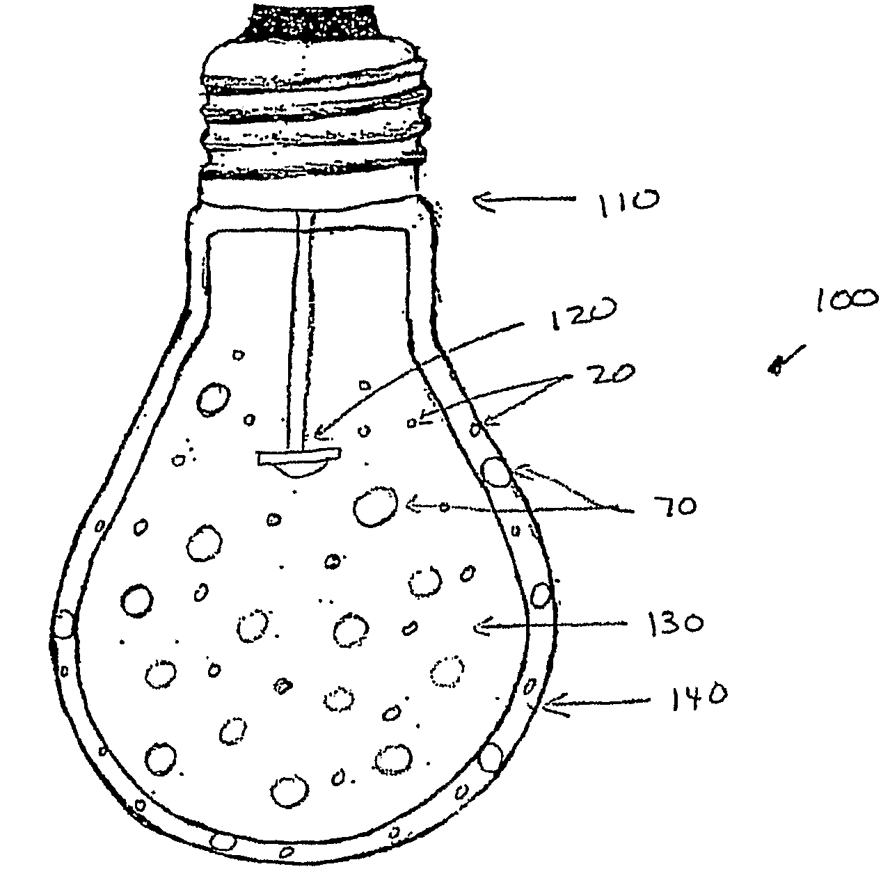 Method of Light Dispersion and Preferential Scattering of Certain Wavelengths of Light-Emitting Diodes and Bulbs Constructed Therefrom