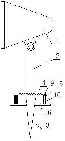 Auxiliary positioning type LED (Light-Emitting Diode) underground lamp