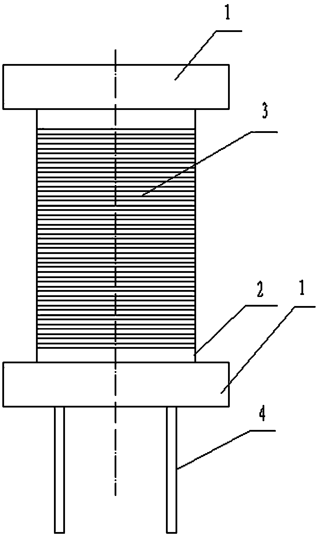 I-shaped inductor used for driving power of LED (Light Emitting Diode) energy-saving lamp