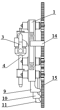 Gear rack drilling machine lifting device