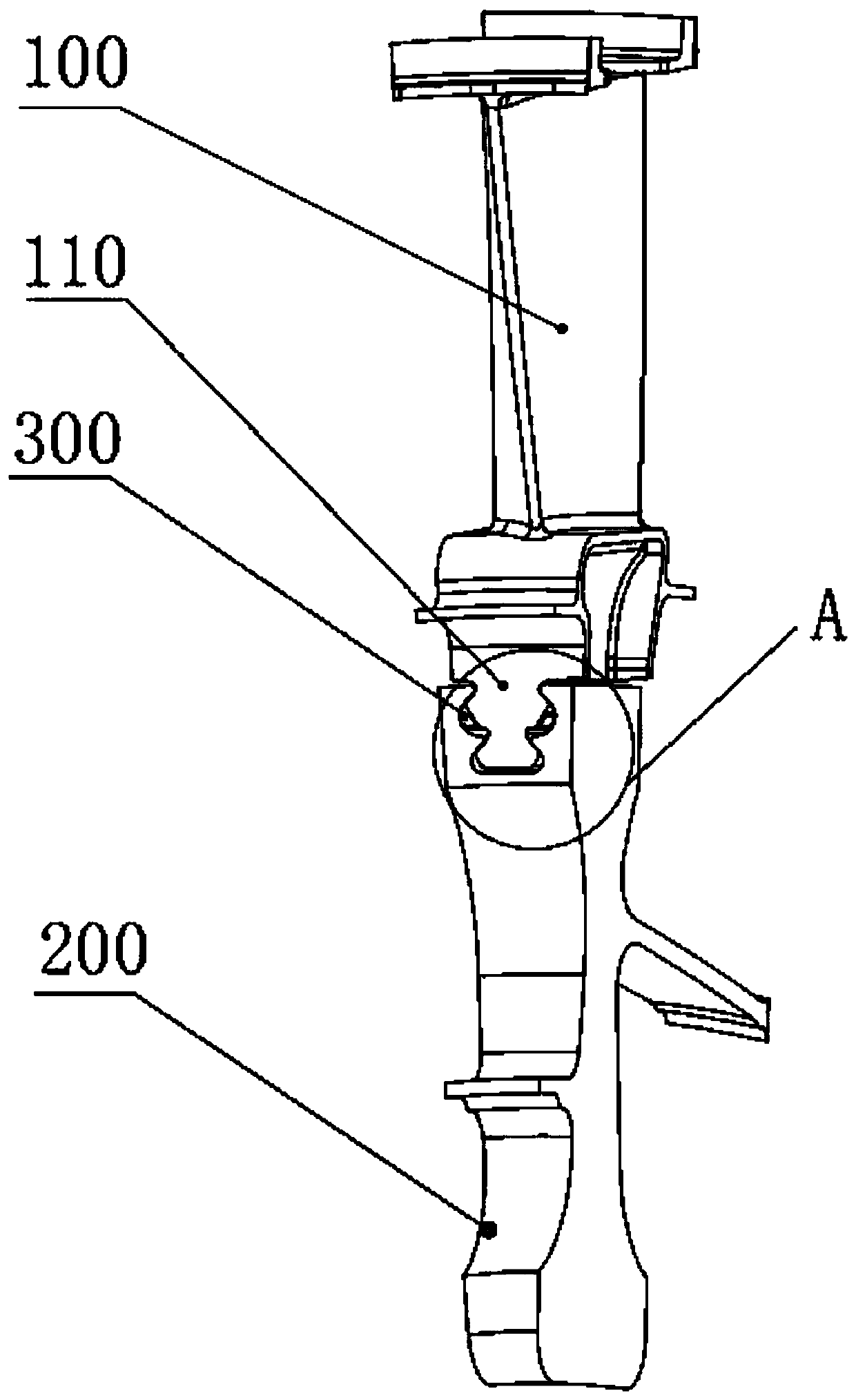 Turbine rotor device with pressing structure