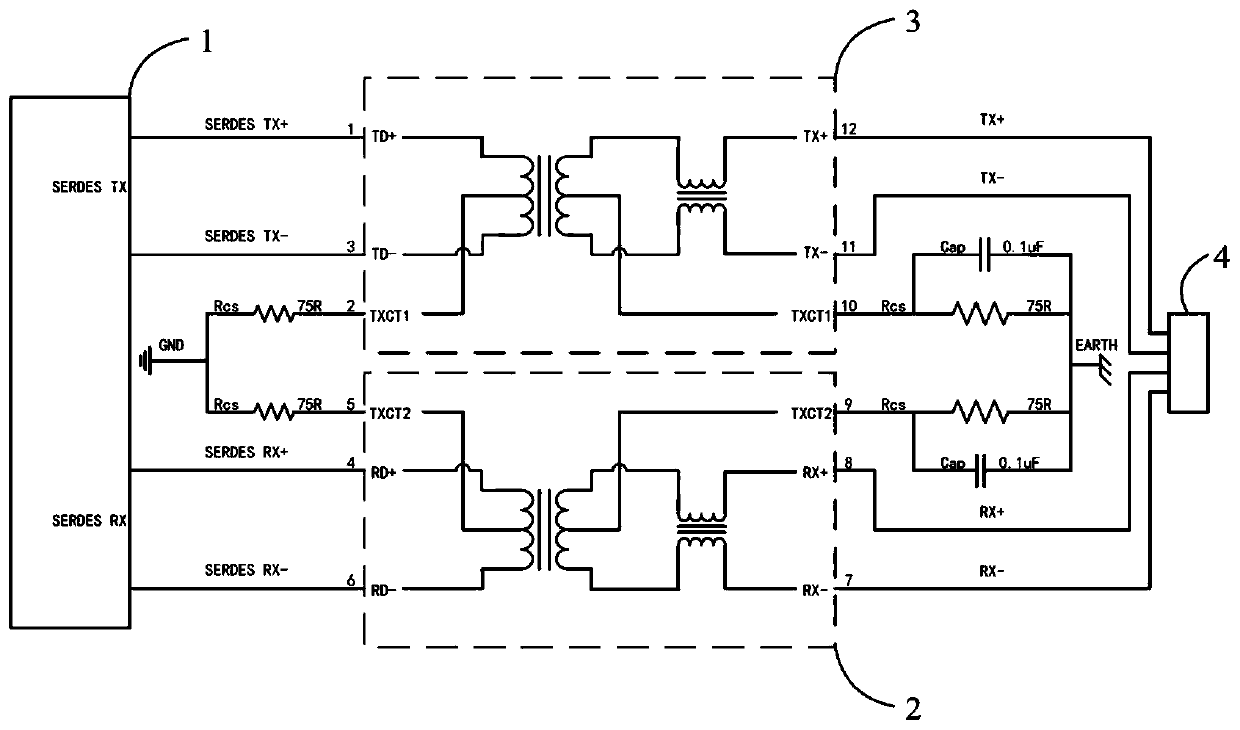 A high-speed serial transceiver interface circuit